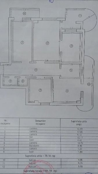 Apartament 4 camere Gara etaj intermediar, renovat