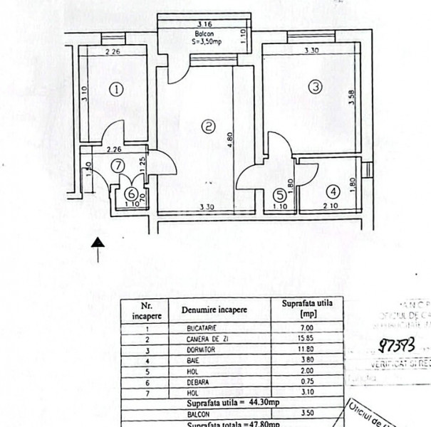Apartament 2 camere-Tatarasi-str Ciurchi-48 mp