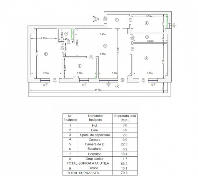 COMISION 0%! INTABULAT! 3 CAMERE 2 BAI+ TERASA CU VEDERE PANORAMICA 