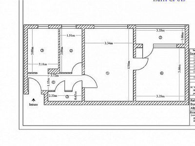 Apartament 2 camere-50 mp-Podu Ros-etaj intermediar