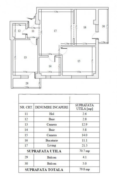 Apartament 3 camere, 2 băi, bloc nou cu lift — Valea Lupului, Iași