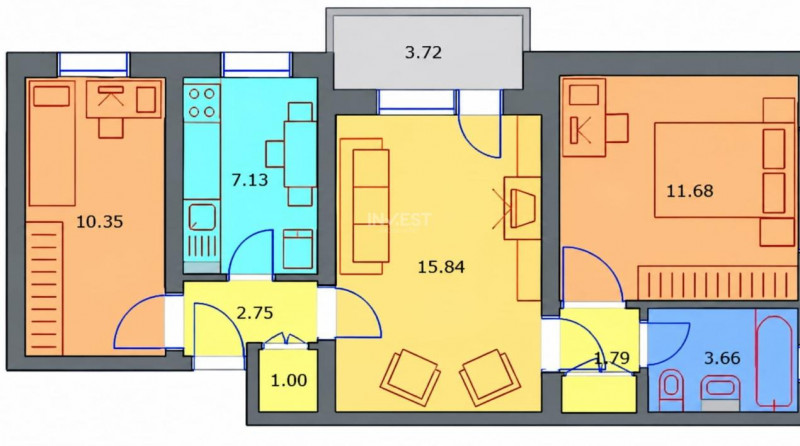 Apartament 3 camere-etaj 1-Podu Ros-Liceul Dimitrie Cantemir
