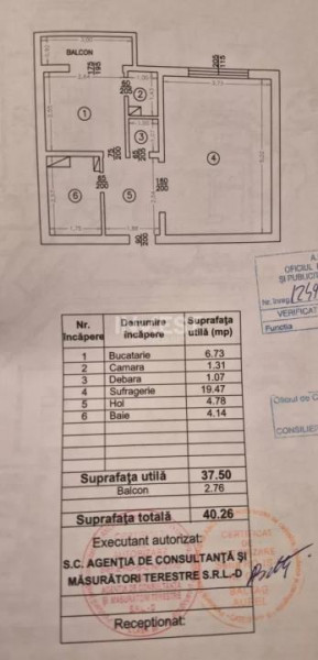 Apartament 1 camera, decomandat, 40 mp